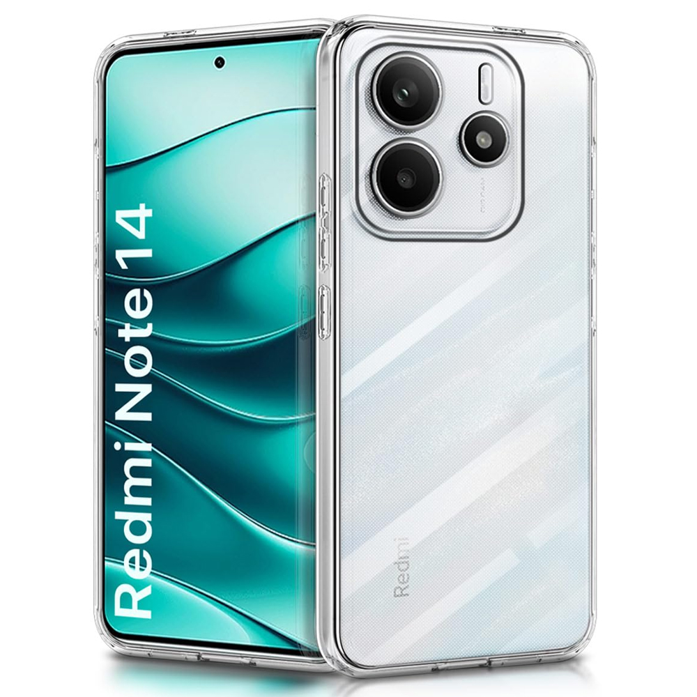 Силиконов калъф Techsuit Silicone за Xiaomi Redmi Note 14 5G, Прозрачен