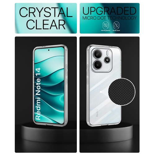 Силиконов калъф Techsuit Silicone за Xiaomi Redmi Note 14 5G, Прозрачен