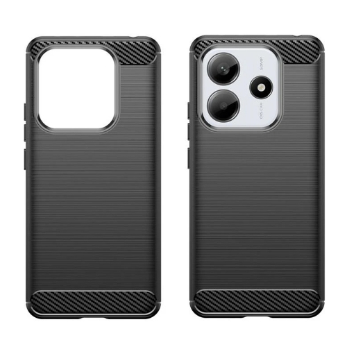 Силиконов Калъф Techsuit Carbon Fibre Brushed за Xiaomi Redmi Note 14 5G, Черен