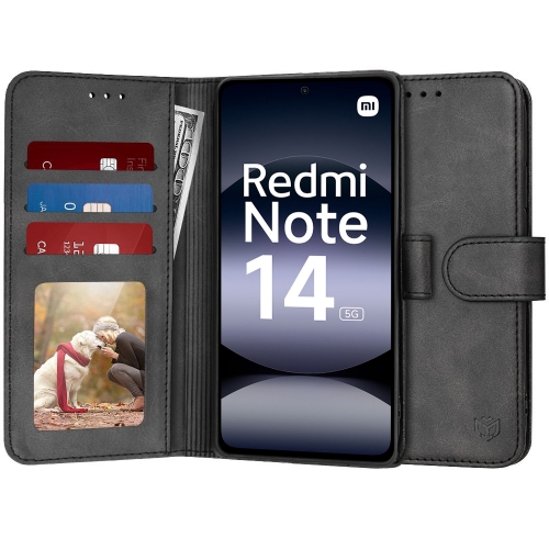Калъф Тефтер Techsuit Diary за  Xiaomi Redmi Note 14 5G, Черен