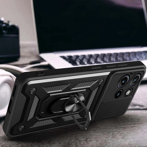 Удароустойчив калъф Techsuit CamShield за Motorola Moto G15/G15 Power, Черен