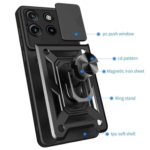 Удароустойчив калъф Techsuit CamShield за Motorola Moto G15/G15 Power, Черен