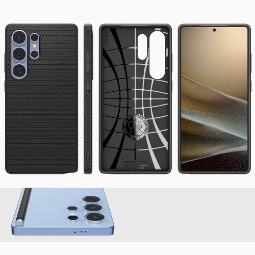 Удароустойчив Калъф Spigen Liquid Air за Samsung Galaxy S25 Ultra, ACS08953, Matte, 8809971237840, Черен