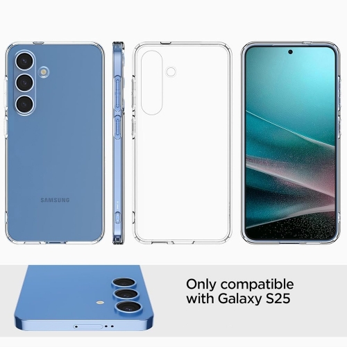 Силиконов калъф Spigen Liquid Crystal за Samsung Galaxy S25, ACS08995, 8809971238267, Прозрачен