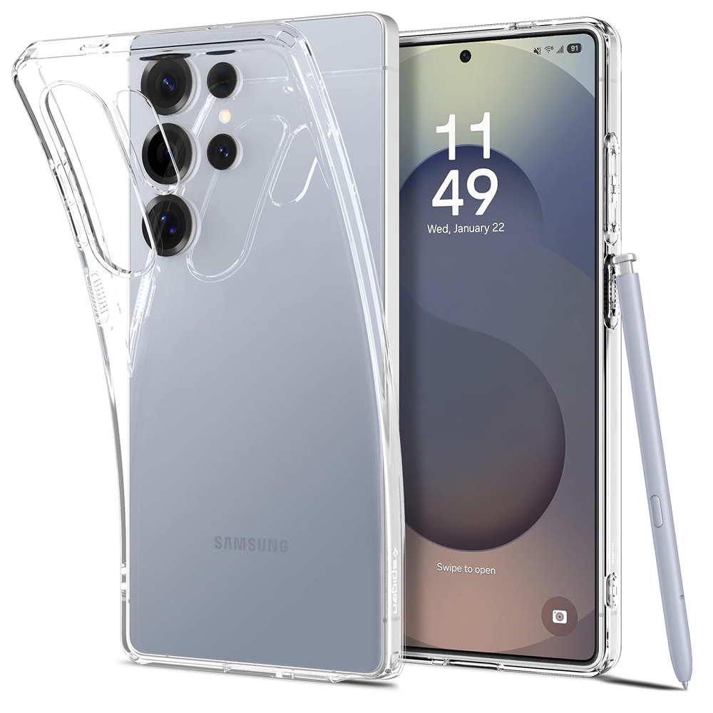 Силиконов калъф Spigen Liquid Crystal за Samsung Galaxy S25 Ultra, ACS08948, 8809971237796, Прозрачен