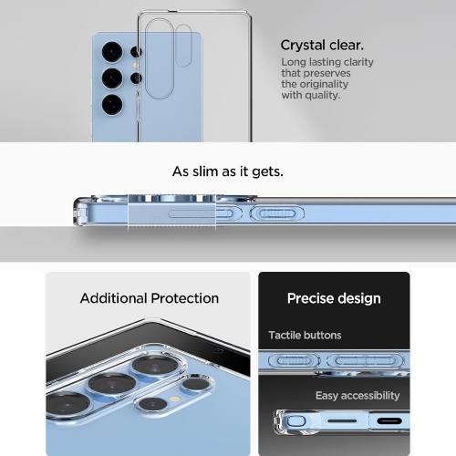 Силиконов калъф Spigen Liquid Crystal за Samsung Galaxy S25 Ultra, ACS08948, 8809971237796, Прозрачен