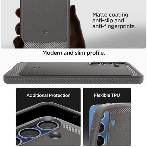 Калъф Spigen Rugged Armor Mag MagSafe за Samsung Galaxy S25, ACS08999, 8809971238304, Сив