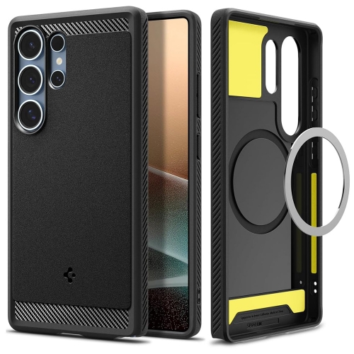 Калъф Spigen Rugged Armor Mag MagSafe за Samsung Galaxy S25 Ultra, ACS08951, 8809971237826, Matte, Черен