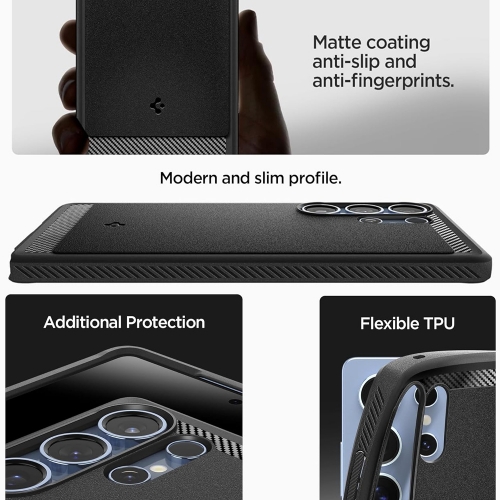 Калъф Spigen Rugged Armor Mag MagSafe за Samsung Galaxy S25 Ultra, ACS08951, 8809971237826, Matte, Черен