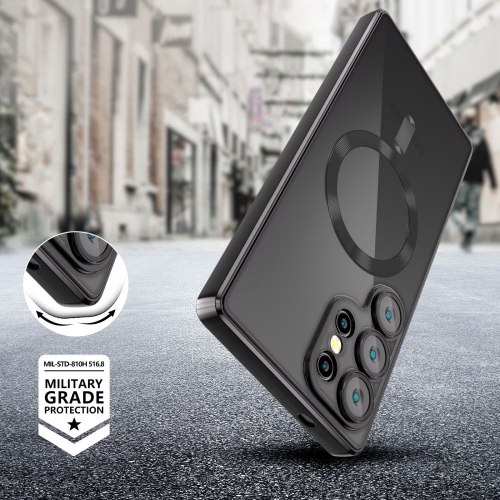 Силиконов калъф TECH-PROTECT Magflex MagSafe за Samsung Galaxy S25 Ultra, Черен