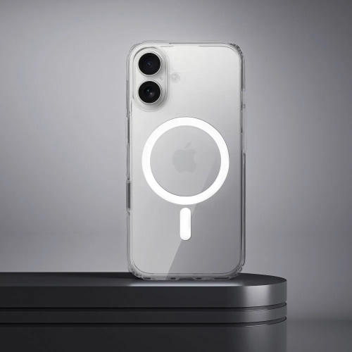 Удароустойчив калъф Elite MagSF за iPhone 16, Прозрачен