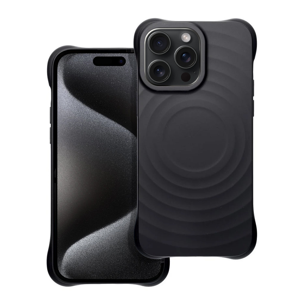 Силиконов калъф Zephyr Mag Cover за iPhone 15 Pro Max, Черен