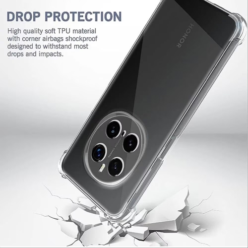 Силиконов калъф Anti Shock за Honor Magic 7 Pro, 1.5mm, Прозрачен
