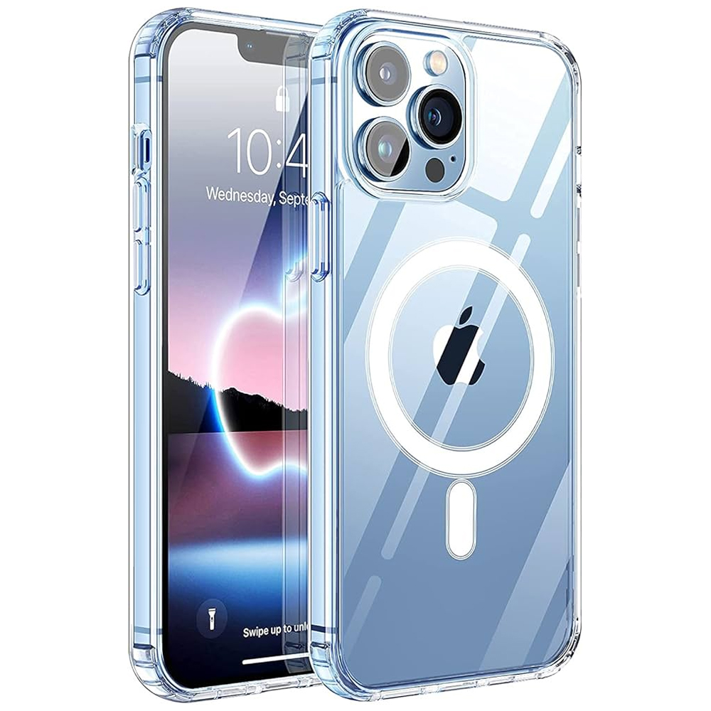 Удароустойчив калъф MagSF за iPhone 12 Pro Max, Прозрачен