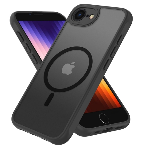 Удароустойчив калъф MagSF Matte за iPhone 16e/17e, Черен