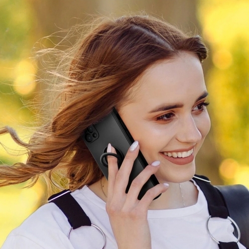 Силиконов калъф Silicone Ring за iPhone 12 Pro Max, Черен