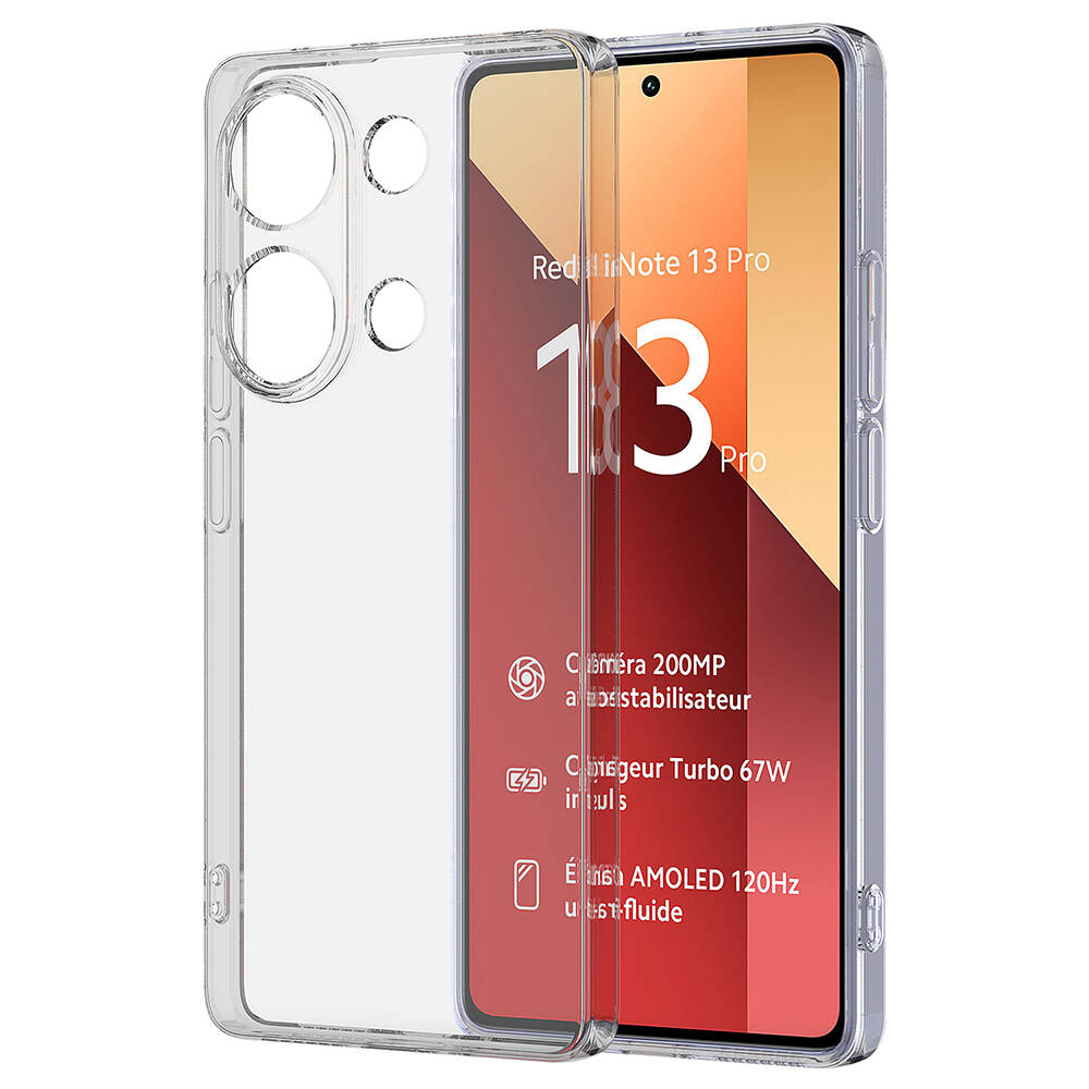 Силиконов калъф Techsuit за Xiaomi Redmi Note 13 Pro 4G, Прозрачен
