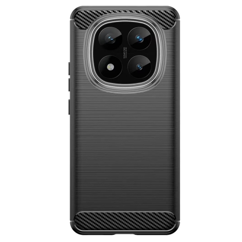 Силиконов Калъф Carbon Fibre Brushed за Xiaomi Redmi Note 14 PRO 5G  / 14 Pro Plus 5G, Черен