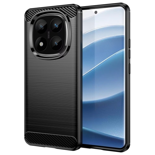 Силиконов Калъф Carbon Fibre Brushed за Xiaomi Redmi Note 14 PRO 5G  / 14 Pro Plus 5G, Черен