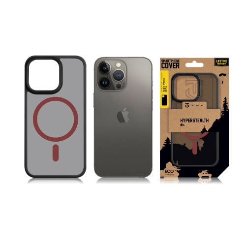 Удароустойчив калъф Tactical MagForce Hyperstealth 2.0 за iPhone 13 Pro, Черен-червен