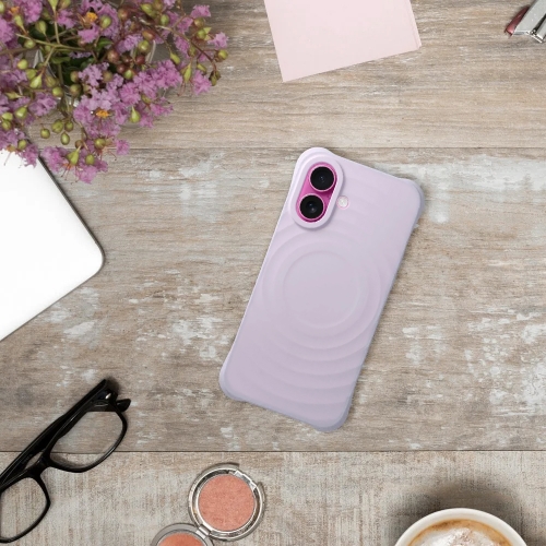 Силиконов калъф Zephyr Mag Cover за iPhone 16, Лилав