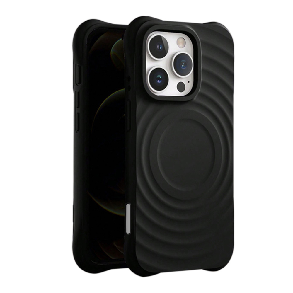 Силиконов калъф Zephyr Mag Cover за iPhone 16 Pro, Черен