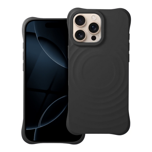 Силиконов калъф Zephyr Mag Cover за iPhone 16 Pro, Черен
