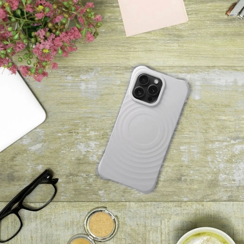 Силиконов калъф Zephyr Mag Cover за iPhone 16 Pro, Сив