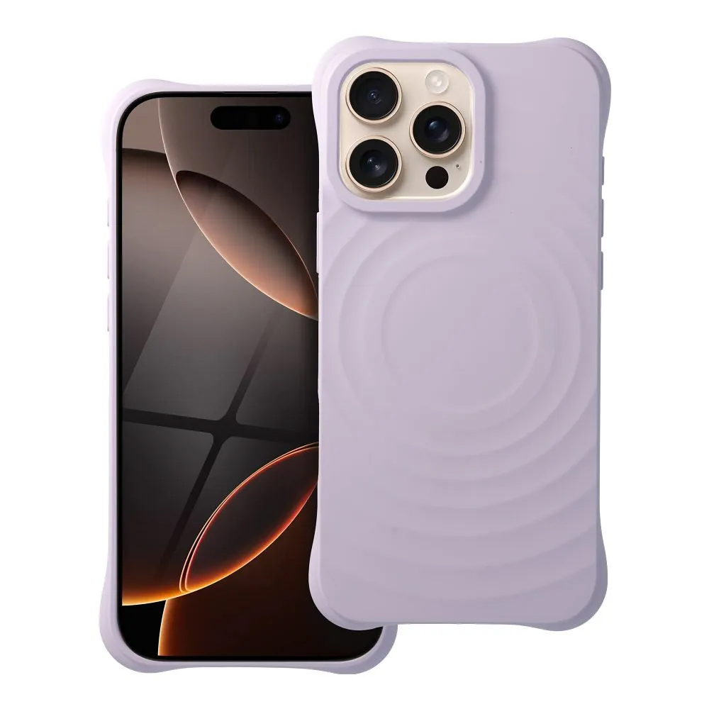 Силиконов калъф Zephyr Mag Cover за iPhone 16 Pro, Светло лилав