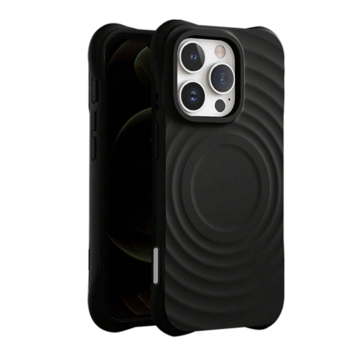 Силиконов калъф Zephyr Mag Cover за iPhone 16 Pro Max, Черен