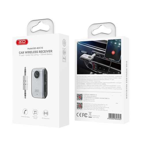  FM Трансмитер XO BCC15 Bluetooth MP3 jack 3,5 mm, Черен