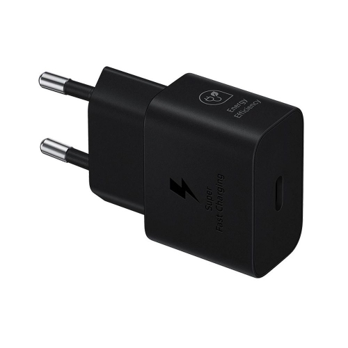 Зарядно Samsung, USB-C, 25W, EP-T2510XBEGEU, Super Fast, с кабел Type-C към Type-C, Черен