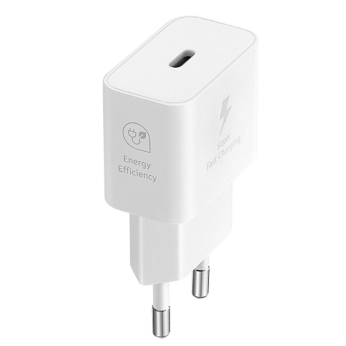 Зарядно Samsung, USB-C, 25W, EP-T2510XWEGEU, Super Fast, с кабел Type-C към Type-C, Бял