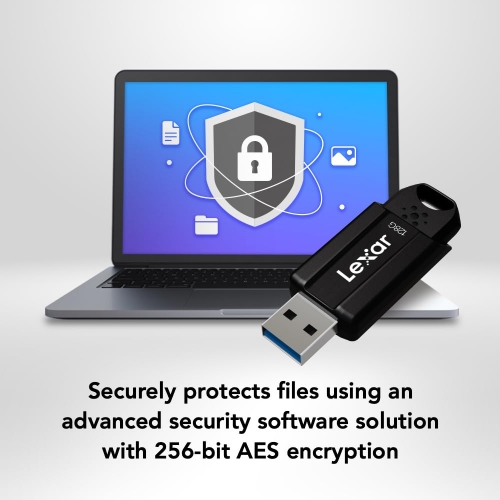 Флаш памет LEXAR JumpDrive S80, 128GB, USB 3.2, 150/25 MB/s, Gen 1, AES-256, Черен