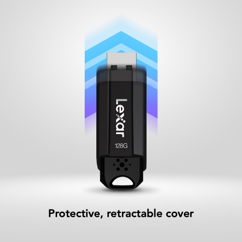 Флаш памет LEXAR JumpDrive S80, 128GB, USB 3.2, 150/25 MB/s, Gen 1, AES-256, Черен