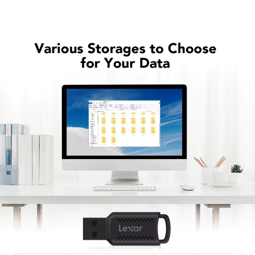 Флаш памет LEXAR JumpDrive V400, 32GB, USB 3.0, 100 MB/s, Черен