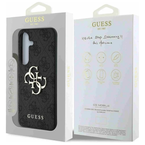 Калъф GUESS, PU 4G Metal Logo за Samsung Galaxy S25, GUHCS25S4GMGGR, Сив