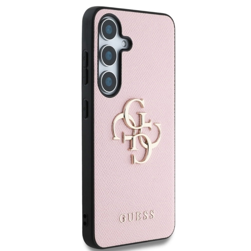Калъф GUESS, PU Grained 4G Metal Logo за Samsung Galaxy S25, GUHCS25SPGT4MBP, Розов