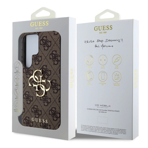 Калъф GUESS, PU 4G Metal Logo за Samsung Galaxy S25 Ultra, GUHCS25L4GMGBR, Кафяв