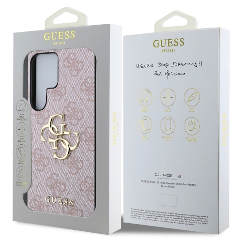 Калъф GUESS, PU 4G Metal Logo за Samsung Galaxy S25 Ultra, GUHCS25L4GMGPI, Розов