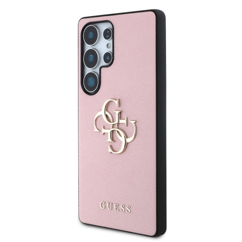 Калъф GUESS, PU Grained 4G Metal Logo за Samsung Galaxy S25 Ultra, GUHCS25LPGT4MBP, Розов