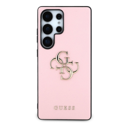Калъф GUESS, PU Grained 4G Metal Logo за Samsung Galaxy S25 Ultra, GUHCS25LPGT4MBP, Розов