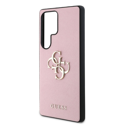 Калъф GUESS, PU Grained 4G Metal Logo за Samsung Galaxy S25 Ultra, GUHCS25LPGT4MBP, Розов