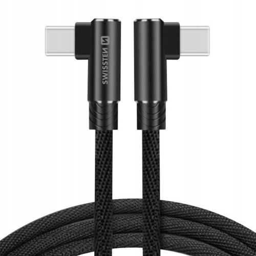 Кабел SWISSTEN Arcade USB-C към USB-C, 1.2м., Черен