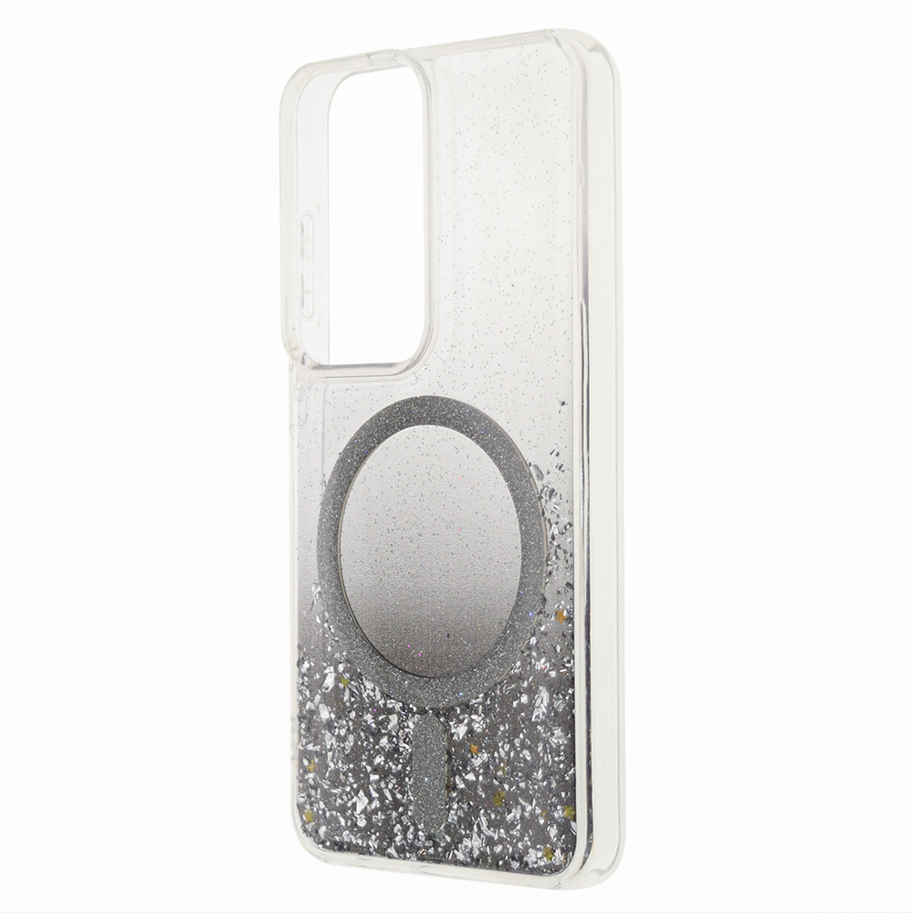 Удароустойчив калъф Moonlite MagSF за Samsung Galaxy S25, Черен - прозрачен