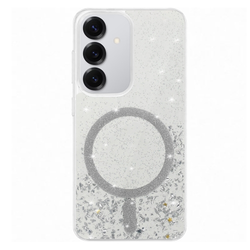 Удароустойчив калъф Moonlite MagSF за Samsung Galaxy S25, Прозрачен - сребрист