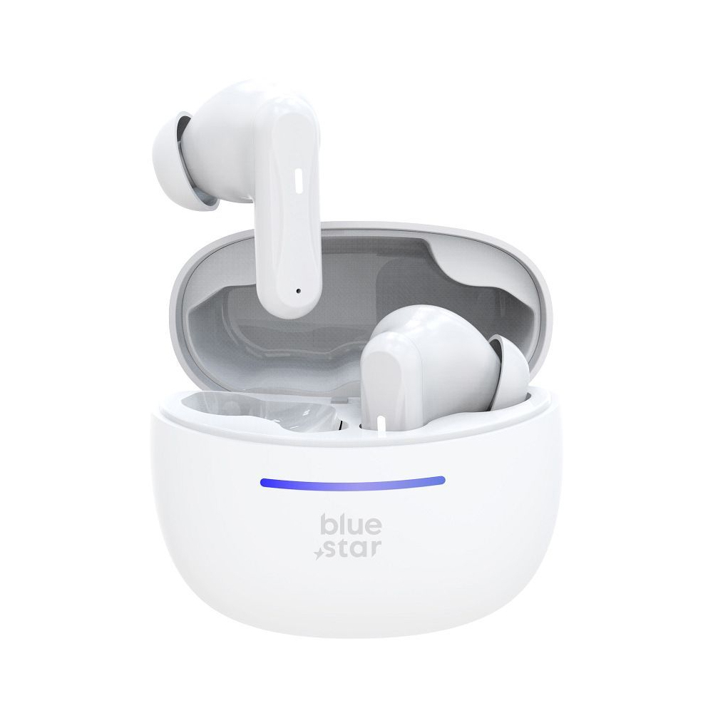 Безжични Слушалки Blue Star BK44, TWS, Bluetooth 5.4,  Бял