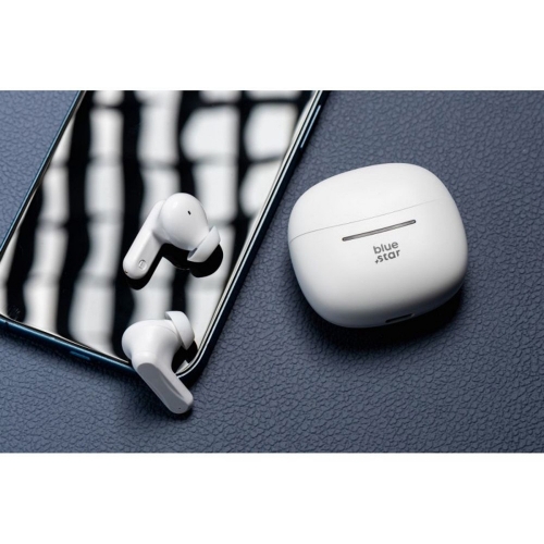 Безжични Слушалки Blue Star BK44, TWS, Bluetooth 5.4,  Бял