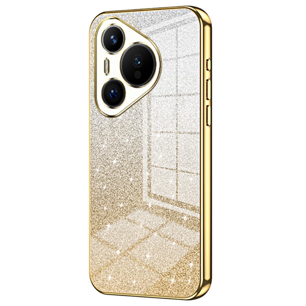 Силиконов калъф Electroplating Glitter за Huawei Pura 70, Златист