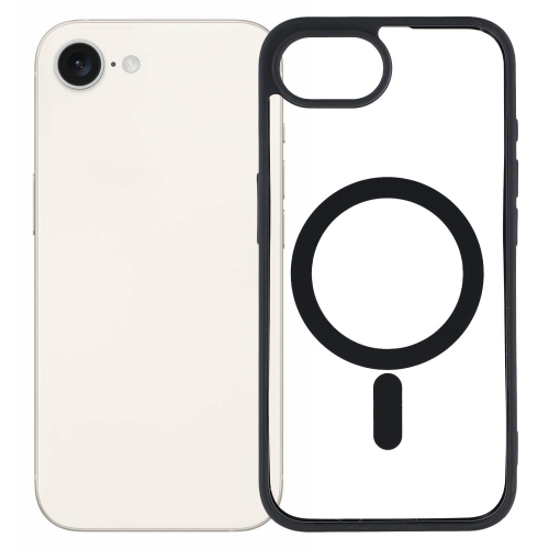 Удароустойчив калъф Acrylic Color MagSF за iPhone 16e/17e, Черен